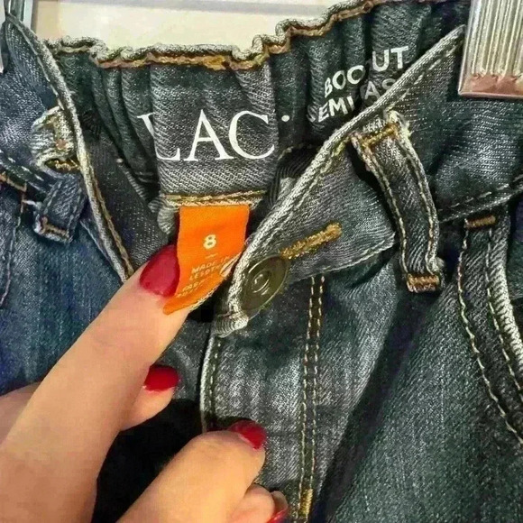 Size 8 boys Childtens Place Jeans - bootcut, adjustable waist, medium wash. EUC - Picture 3 of 3